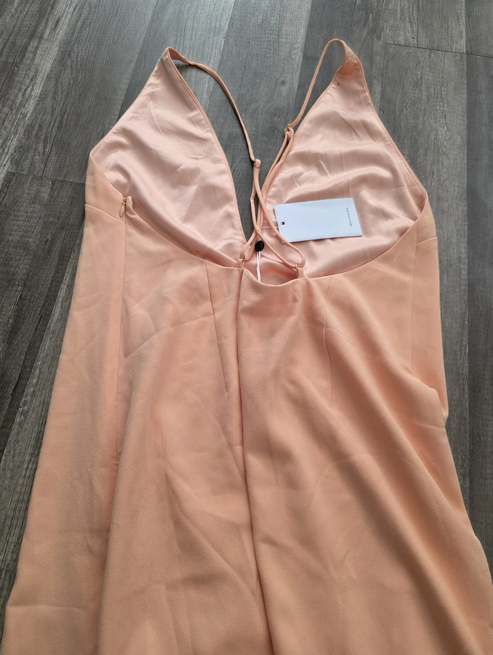 Nwt LOVERS + FRIENDS REVOLVE BOHO Sleeveless V-Neck Midi Dress Peach Wedding Y2k - Picture 10 of 15